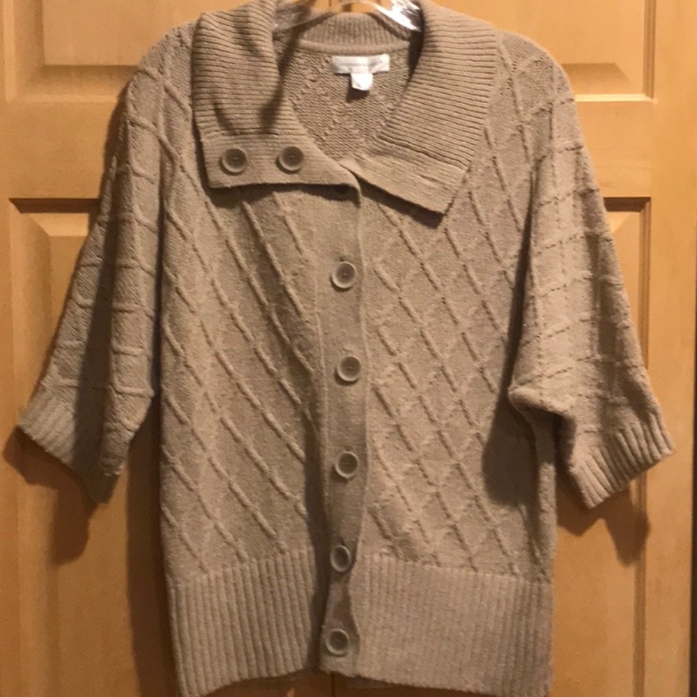 New Christopher & Banks short sleeve sweater cardigan